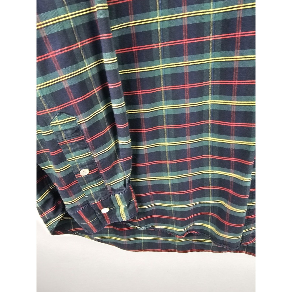 Vintage 90s Ralph Lauren The Big Shirt Mens 2XL Heavy Flannel Tartan Plaid - Picture 9 of 13
